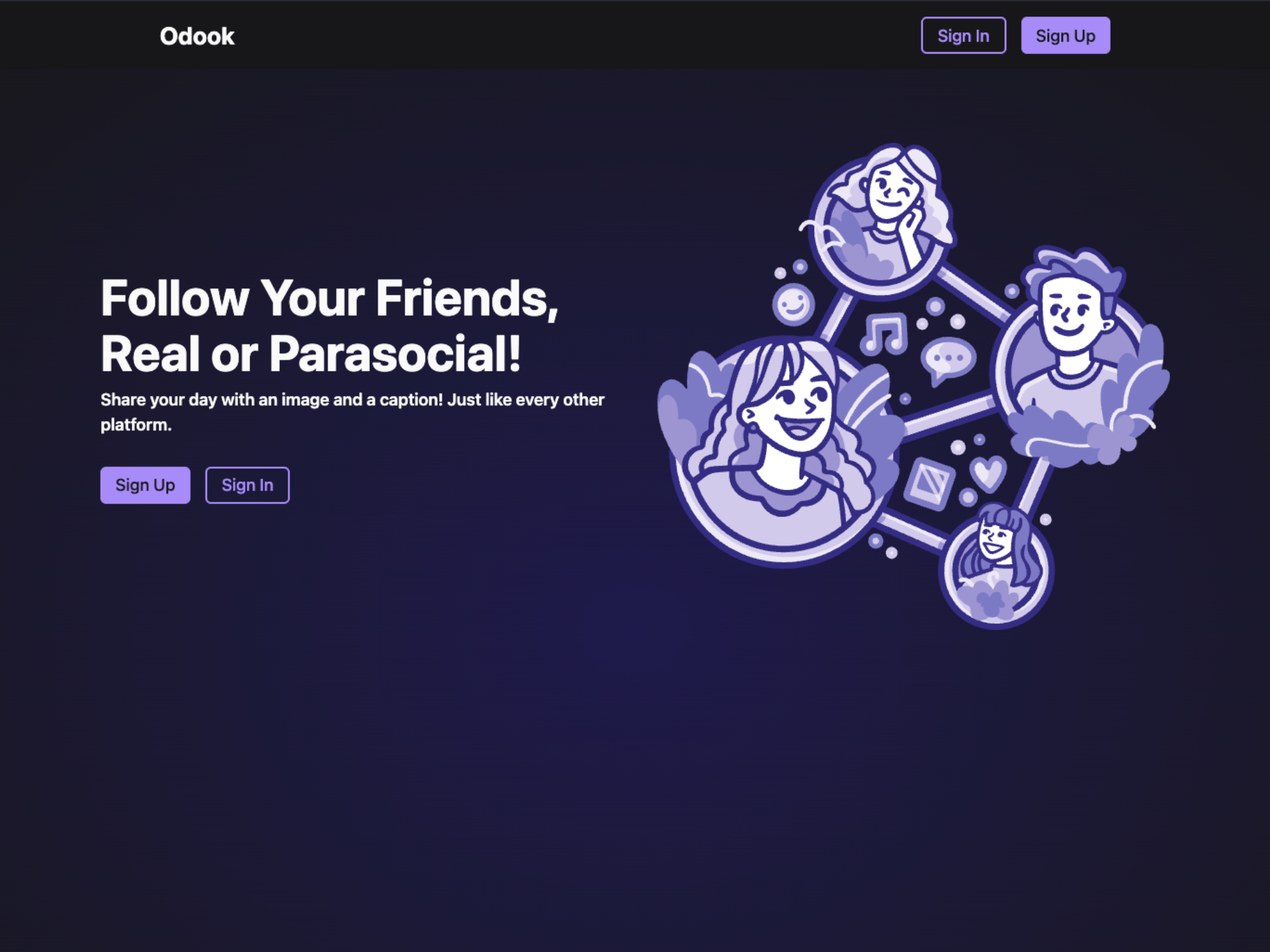 Odook Website screenshot