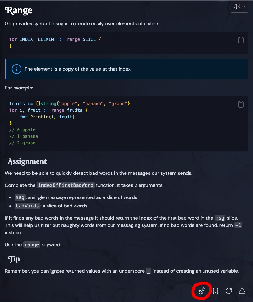 Screenshot of create similar challenge button