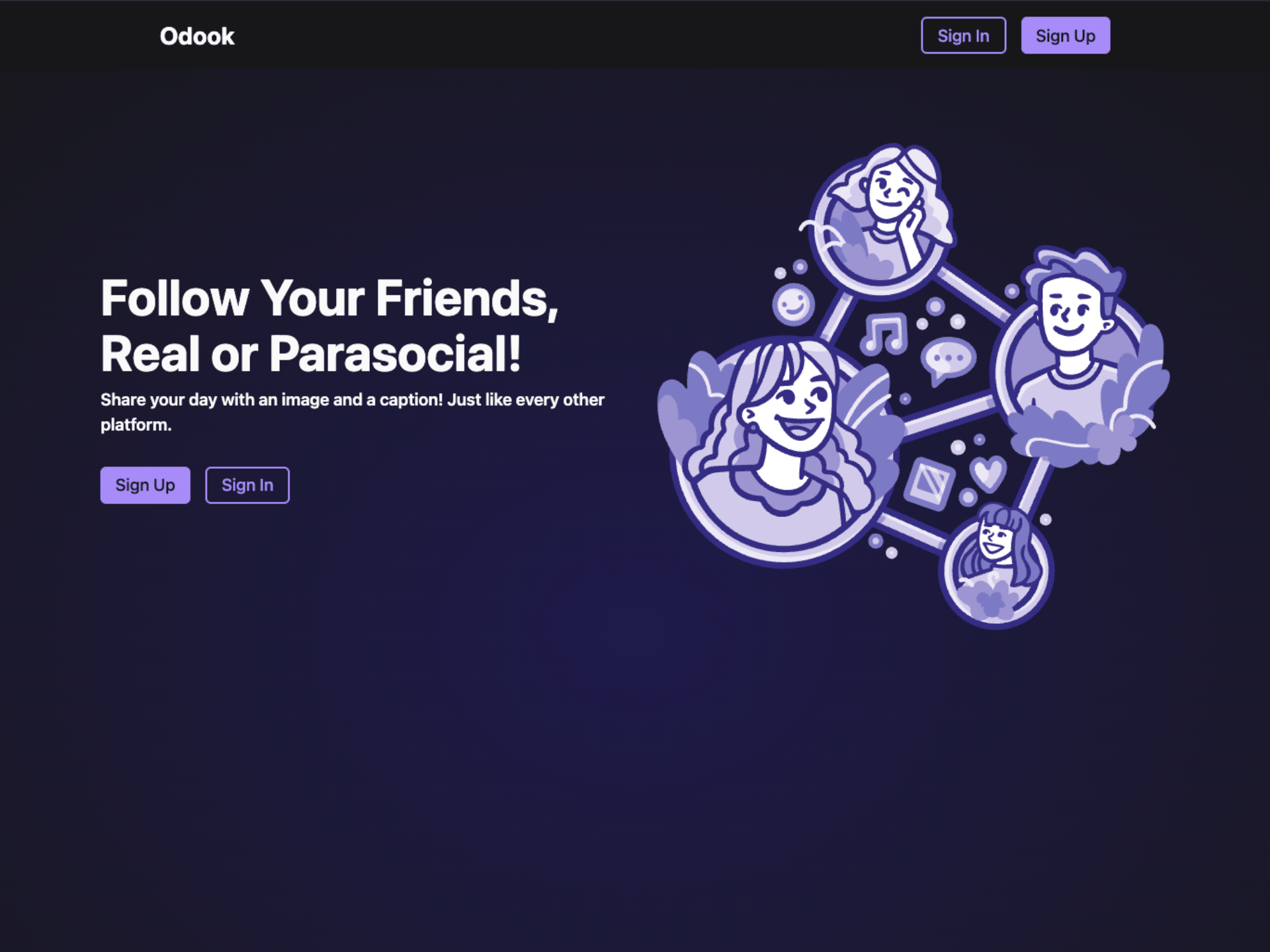 Odook Website screenshot